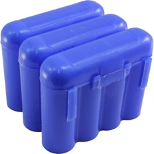 3 BLUE AA AAA BATTERY BATTERY PLASTIC STORAGE CASE HOLDER BOX USA SHIP