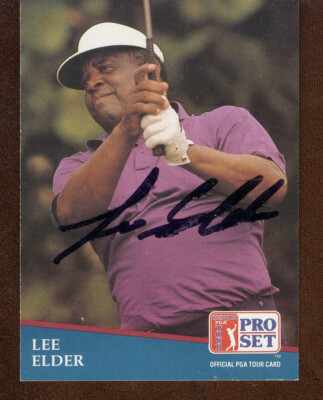 Lee Elder - 1991 Proset Autographed PGA Golf card # 226- Tour card Deceased