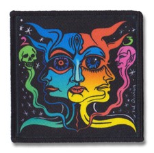 Val Denham Sew-on Patch Trans Art Industrial 23 Demonic Satanic Psychedelic