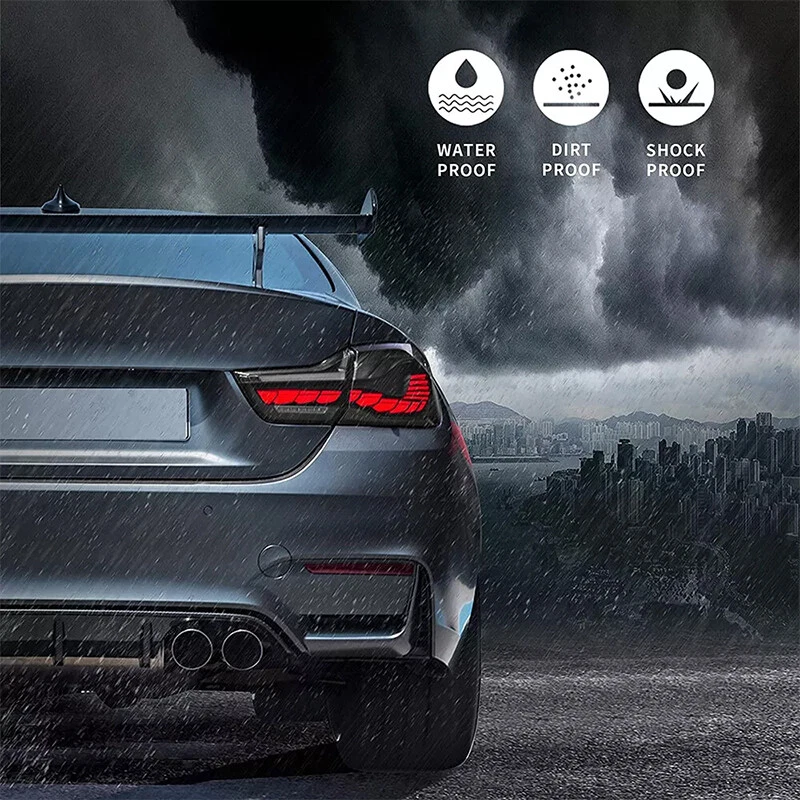 For BMW 428i 430i 435i 440i M4 F32 F36 F82 2014-2020 Pair Smoked LED Tail Lights Foto 2 de 4