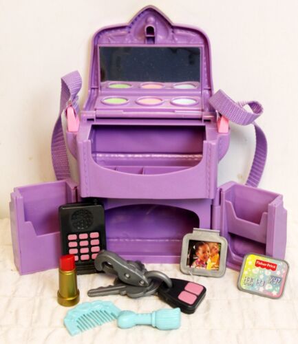 VTG 98 Fisher Price My First Purse Complete Preschool Pretend Play Phone Makeup
