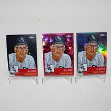 Lot of 3 Al Lopez Cards 49/100 Fuchsia Atomic, Refractor +Base 2022 Topps Chrome
