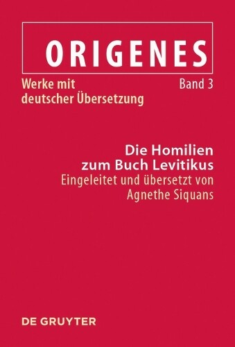 Thumbnail - Die Homilien Zum Buch Levitikus (gebundene Ausgabe) (us Import)