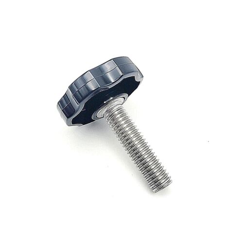 Tornillos de pulgar de 3/8" negros redondos de sujeción perilla de mano cabeza hexagonal de acero inoxidable - Imagen 4 de 33
