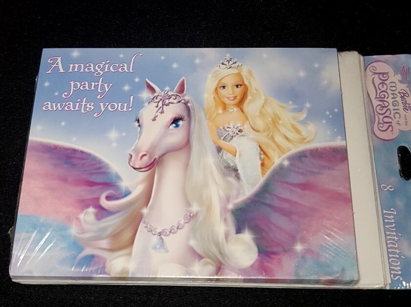 Barbie Magic of Pegasus Hallmark Invitations Pack 2005~ Won't