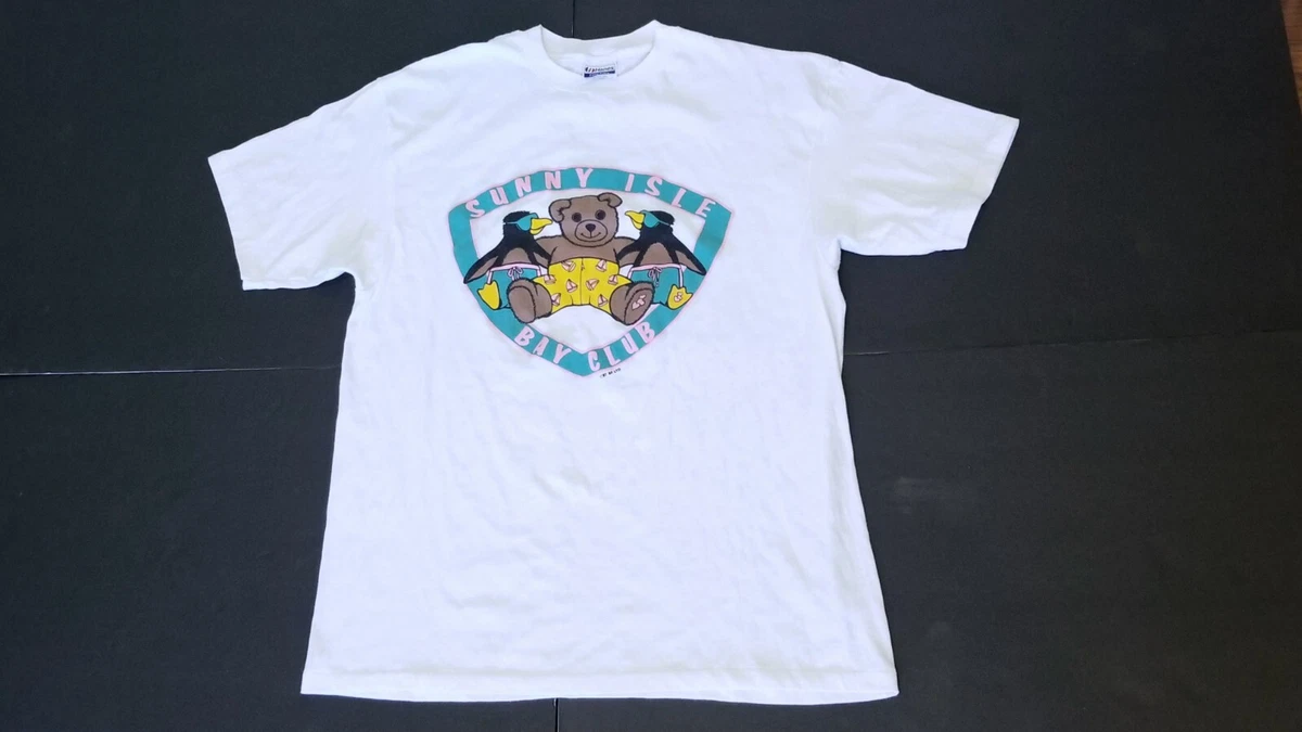 T-shirt Vintage 90s Teddy Bears – Fruit Of The Loom, Taille L – Single Stitch, Made In USA