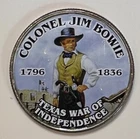 Colonel Jim Bowie Texas War of Independence Colorized Clad Kennedy Half Dollar
