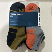 Old Navy Kids Go-Dry Ankle Socks 7-Pack Size L