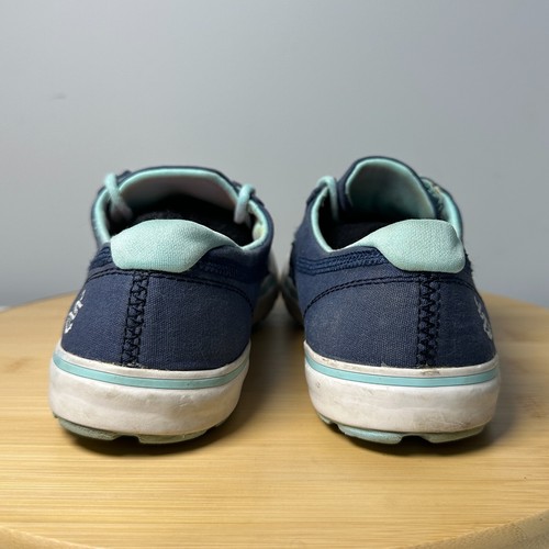Skechers Go Vulc Shoes Womens Size 6.5 Casual Navy Blue Boat Lace Up Sneakers - Picture 4 of 8