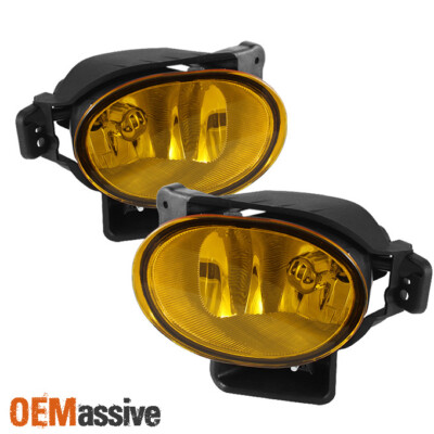 Fits 07-08 Tl Base Type S JDM Yellow Bumper Fog Lights Lamp Replacement W/Bulbs
