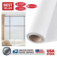 Multiple Sizes Two-Way Privacy Window Film, Reduce Glare Anti UV, Frosted White