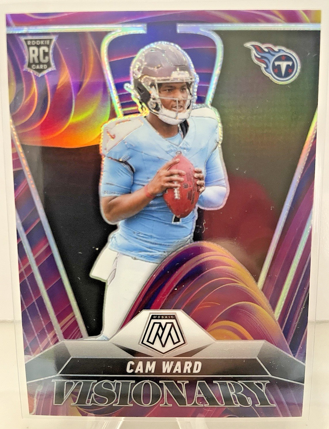 Cam Ward 2025 Panini Mosaic RC #24 Visionary Prizm SSP Case Hit Titans Rookie