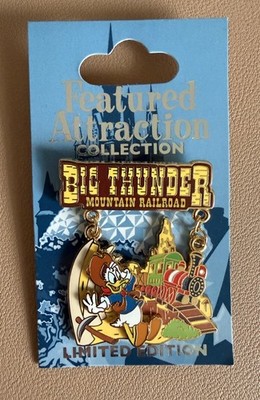 2008 Disney Featured Attraction Big Thunder Mountain Donald Duck Pin LE3000
