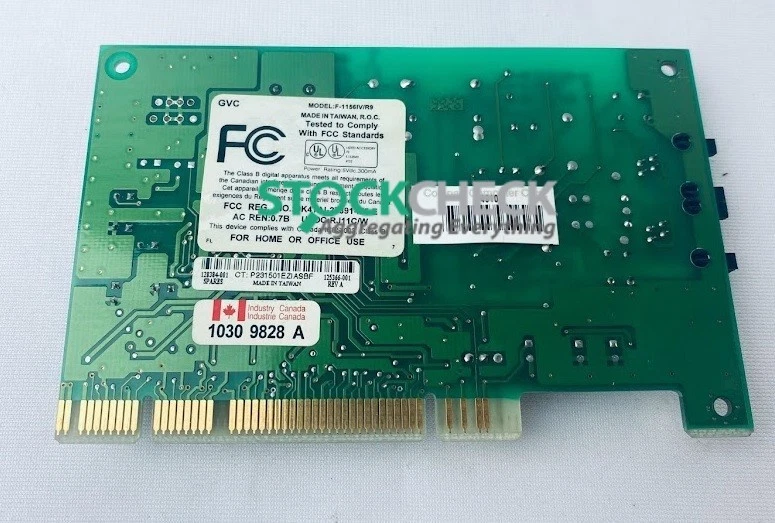 GVC F-1156IV/R9 56K PCI Data Fax Modem Card - Image 3 of 3