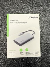 Genuine Belkin USB-C 4 in 1 Multiport Adapter - Gray AVC006 Brand New