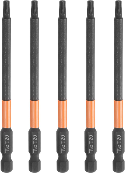 "5 StüCk T20 Torx Bit Schraubendreher Bit Set 100Mm Lang 1/4\" Magnetisch Sechskan"-image