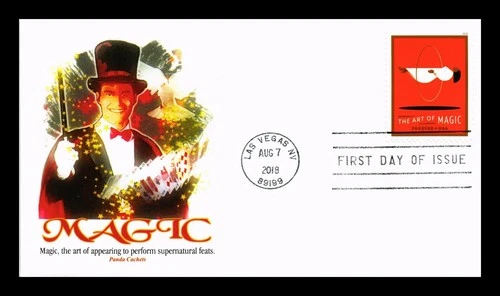 US COVER PANDA CACHETS FIRST DAY OF ISSUE THE ART OF MAGIC LEVITATING WOMAN