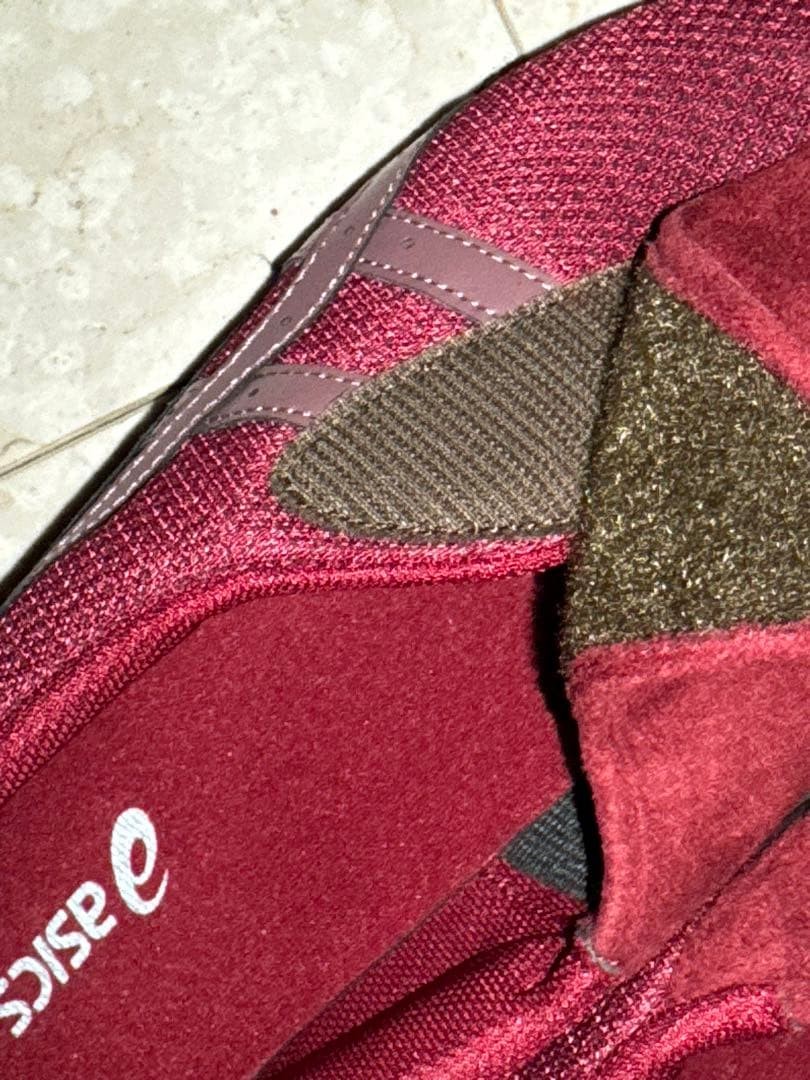 ASICS WALKING Men's Sneakers Red 25cm Near Mint Unused Free Shipping thumbnail 4