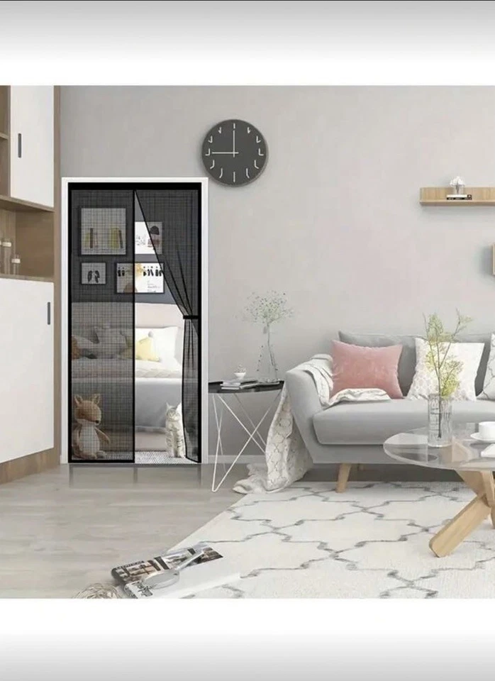 1件装重型磁性屏蔽门带全框钩环,聚酯纤维 — 第 2/3 张图片