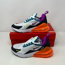 Nike Air Max 270 GS White/Black/Total Orange/Vivid Purple Youth 5Y FD0299-100