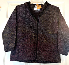 Girls Jacket Raincoat Windbreaker Hood Full Zip Size Girls M 10 NWT