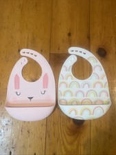 2 Cloud Island Silicone Bibs BPA Free PVC Free Phthalate Free Dishwasher Safe
