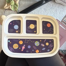 Crofton Space Divided Plate 4-Compartment Rectangular Plastic Children