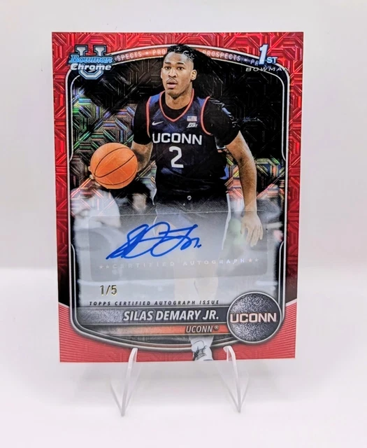 2025-26 Bowman Red Mojo Refractor 1st Bowman Auto 1/5 Silas Demary Jr - UCONN
