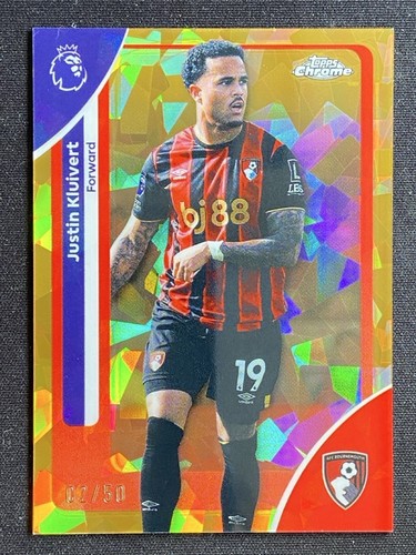 Justin Kluivert 2025-26 Topps Chrome Sapphire Premier League Gold Sapphire /50