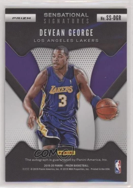 2019-20 Panini Prizm Sensational Signatures Silver Devean George #SS-DGR Auto - Image 2 of 2