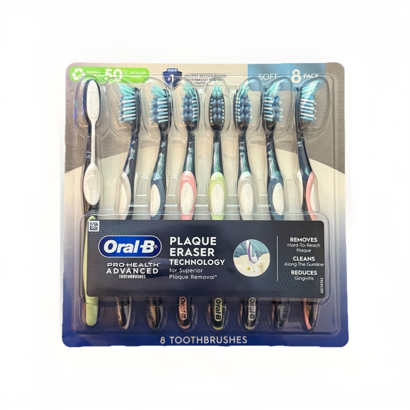 Oral-B ProHealth Advanced Manual Toothbrushes--8 Count Soft-