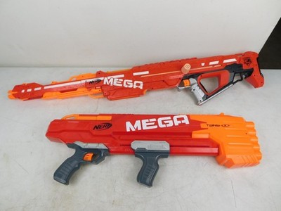 LOT 2 Toys Nerf N-Strike Elite Mega Dart Guns Centurion & 6 Rnd Twinshot Blaster
