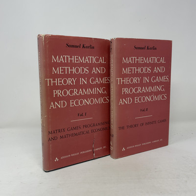 Mathematical Methods and Theory in Games, Programming, and Economics (Volume I a