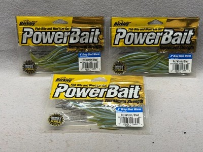 Obsolete Vintage Berkley 4'' Drop Shot Worms (3) 15 packs
