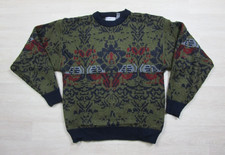 Vintage 90s Sweater Men's XL Multi Geometric Saturdays VTG Retro Vibes AOP