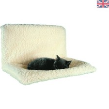 Durable Heated Cat Bed with Metal Frame - Perfect for Radiators, Cream Color