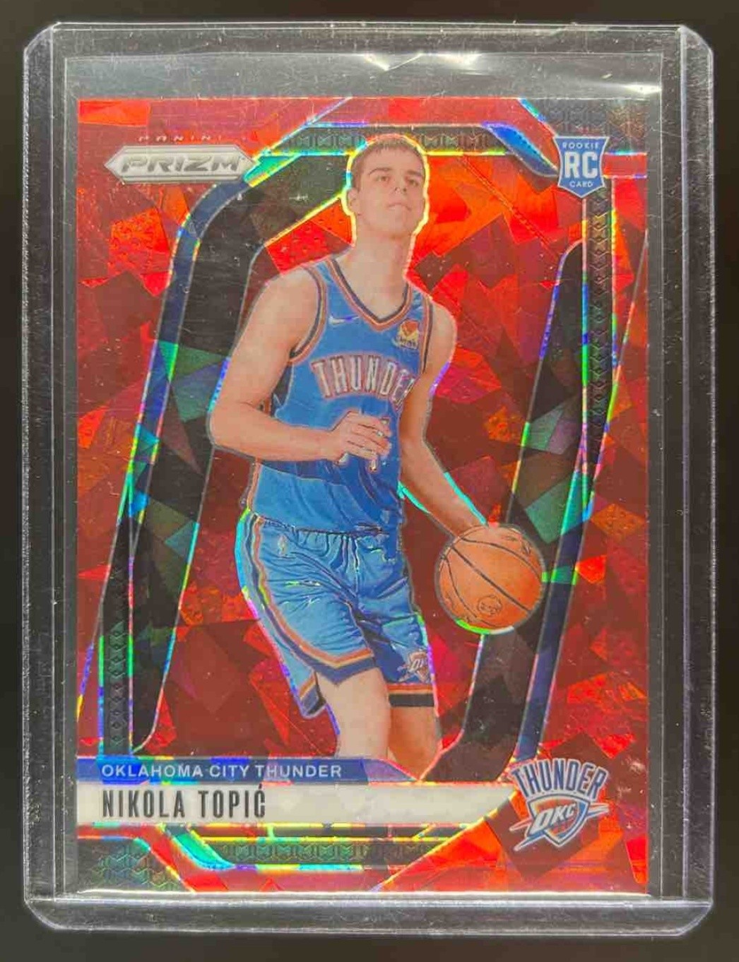 2024-25 Prizm Nikola Topic RC Red Ice Rookie #230 Thunder