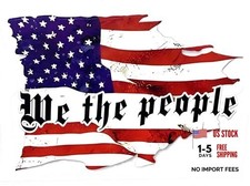 We The People Sticker Car Decals,Bumper Stickers, American USA Flag Vinyl - 1983