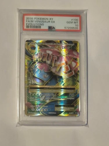 Pokémon TCG XY Evolutions M Venusaur EX 100/108 Full Art Ultra Rare PSA 10