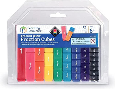 Learning Resources Bruchwürfel-Türme, Ab 6 Jahren, Bruchrechnen Lernspielzeug, F