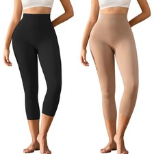Women Anti-cellulite Premium High Waist Tummy Control Shapewear Leggings Capris