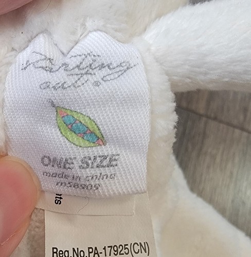 Starting Out White Bear Rattle Lovey Baby Security Blanket 11" X 11" - Picture 7 of 9