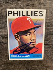 2013 Topps Heritage Baseball Domonic Brown Signed Card #135 Phillies Auto