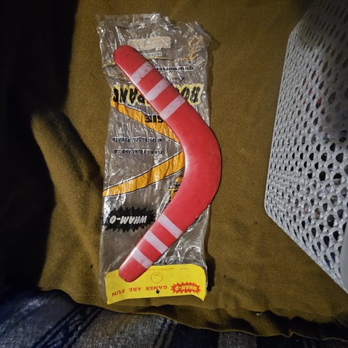  1960s WHAM-O AUSSIE BOOMERANG RED with original packaging not sealed  AWESOME - Picture 5 of 6