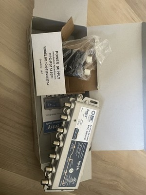 PPC 5-Port MoCA Forward Unity Gain Coaxial Amplifier Splitter Built-in Power NEW
