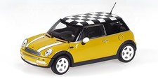 Minichamps 431138104 MINI ONE 2001 WITH CHEQUERED ROOF FLAG YELLOW scale 1:43