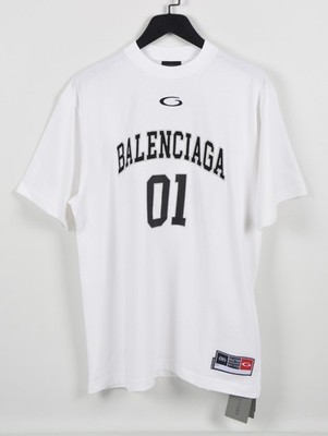 Balenciaga Men's Oversized Basketball T-Shirt White XS | Fast