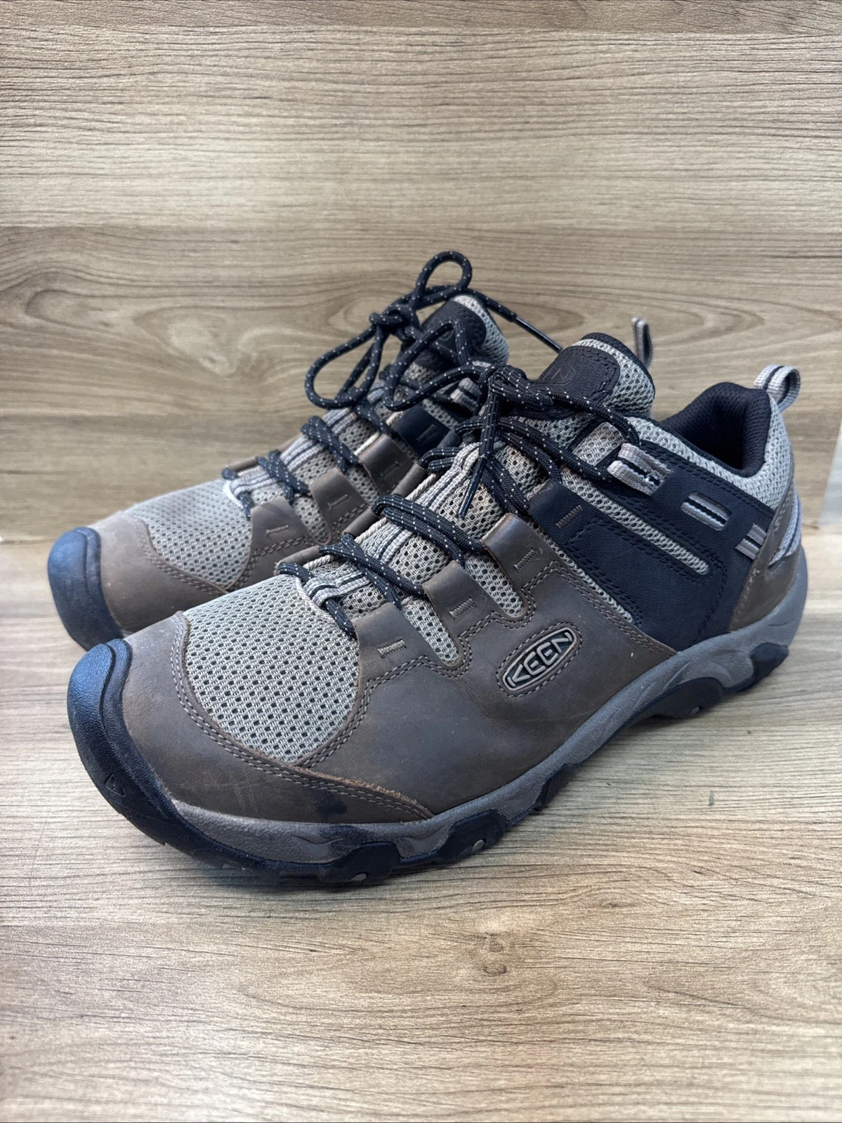 Keen Mens Steens Vent Hiking Shoes Size 11 Brown Black 1022746 Good Condition