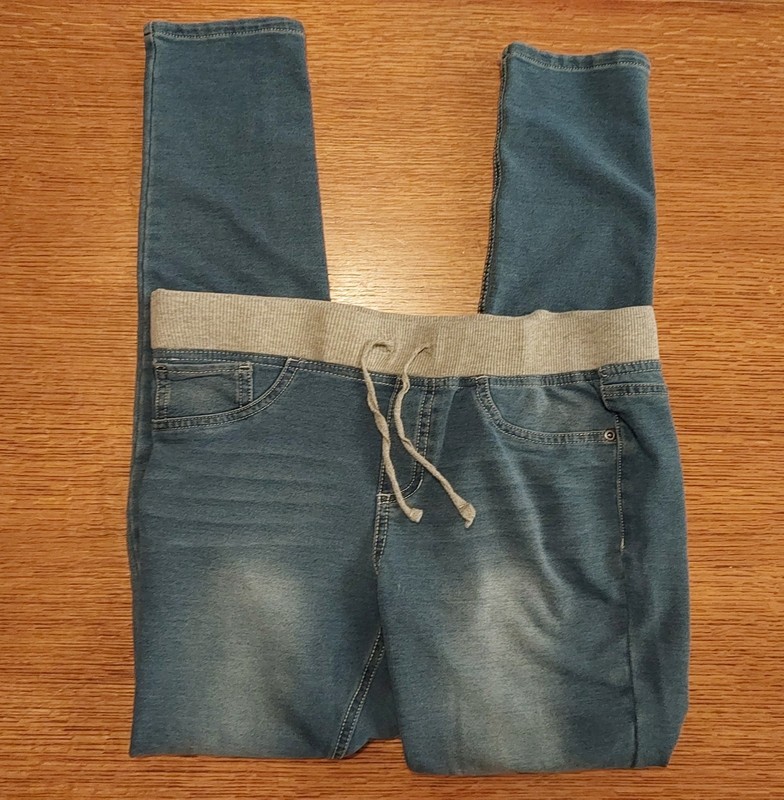 CRB girl Jegging Girls Jeans Size 16 Blue Denim Drawstring Waist