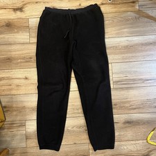 Vintage REI Polartec Fleece Baselayer Black Pants Sweatpants USA Made Unisex L